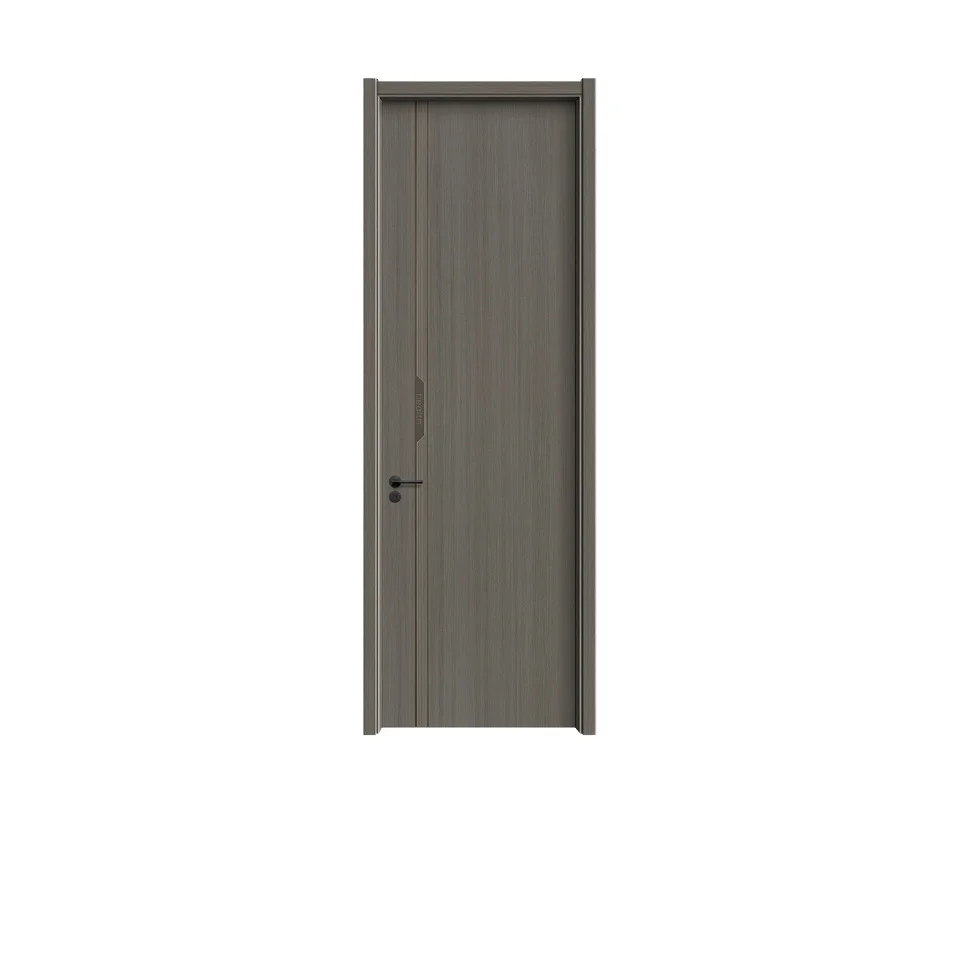 Modern Unpainted Solid Wood MDF Interior Door Sound Insulated Finished for Hotel Door