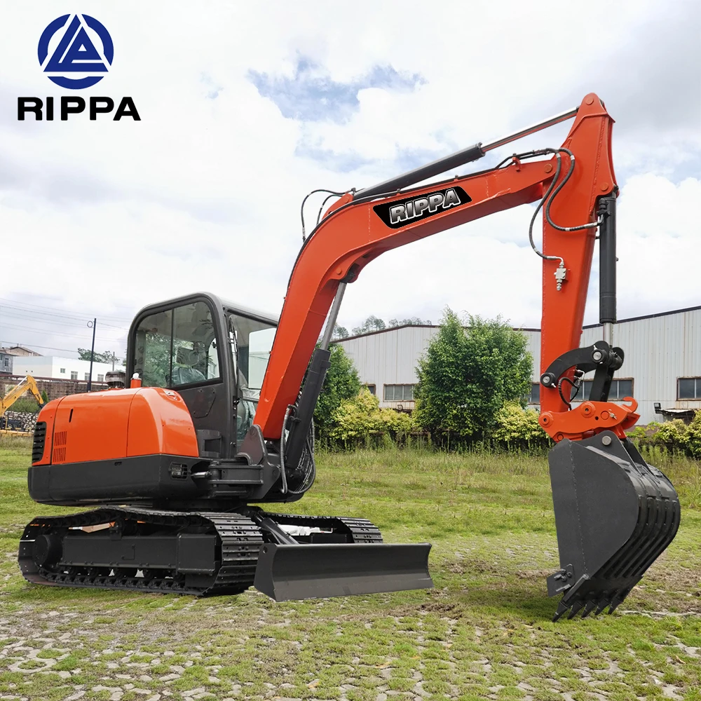 Free Shipping Kubota Excavators Machine Crawler Digger 6 Ton EPA Engine Excavator Home Mini Excavator for Sale
