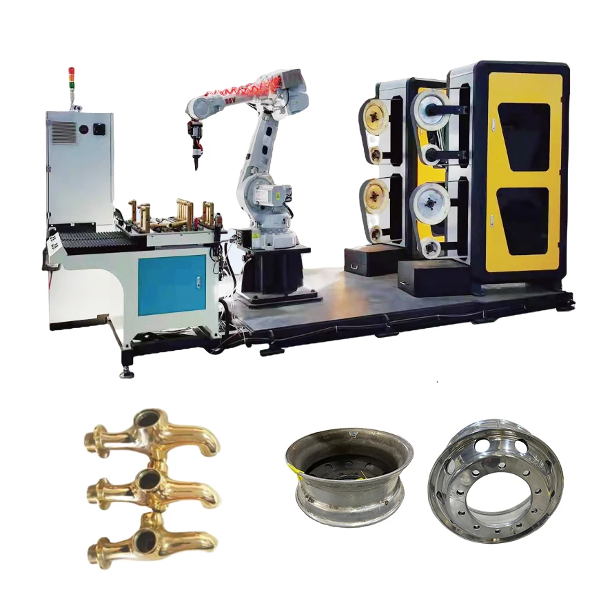 Robotic Arm Sand Belt Workstation Polishing Deburring And Wire Drawing ...