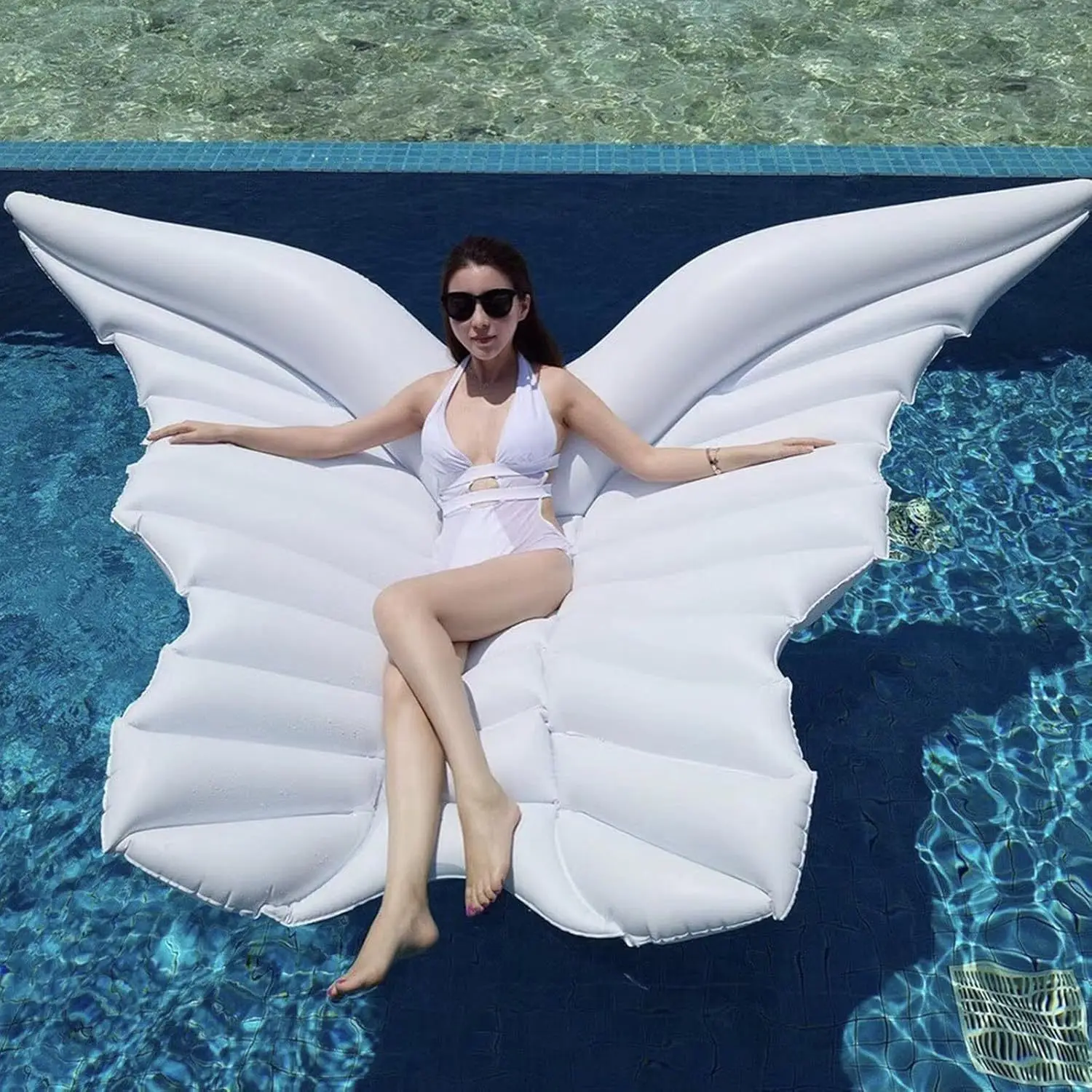 Factory in Stock Angel Wings Inflatable Floating Bed Floating Row Water Floating Air Cushion Floating Boat