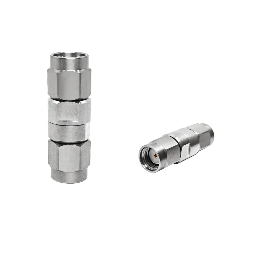 RP SMA Male Plug to RP SMA Male Plug t RF Coax Coaxial Reverse Adapter Converter Adaptor 18G Stainless Steel