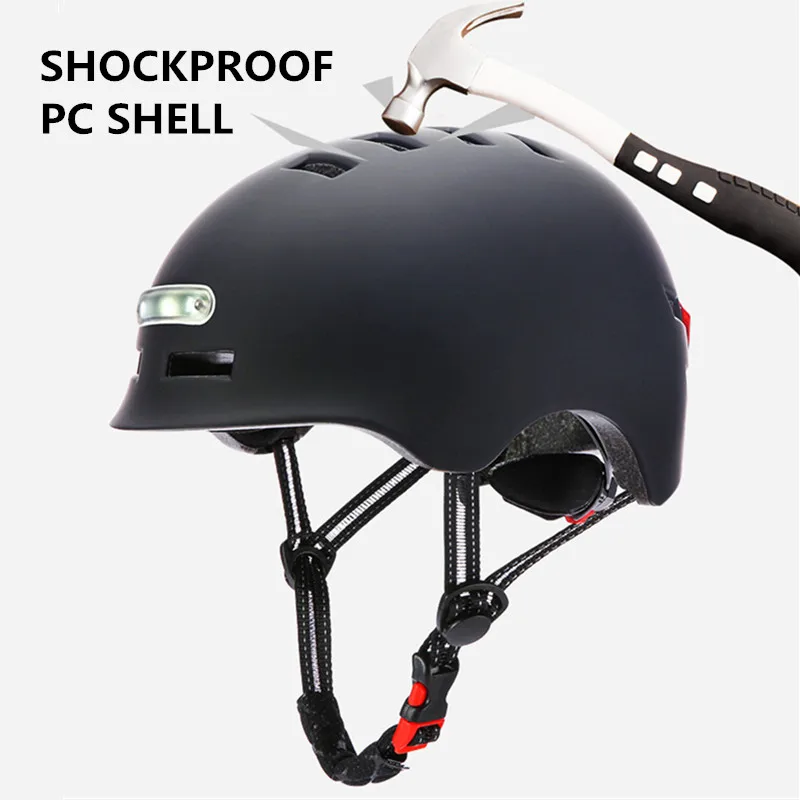 New Image Electric Scooter AC Helmets Motorcycles Cycling E Scooter Moto  Helmet Warning Light Helmet With Tail Head Light| Alibaba.com