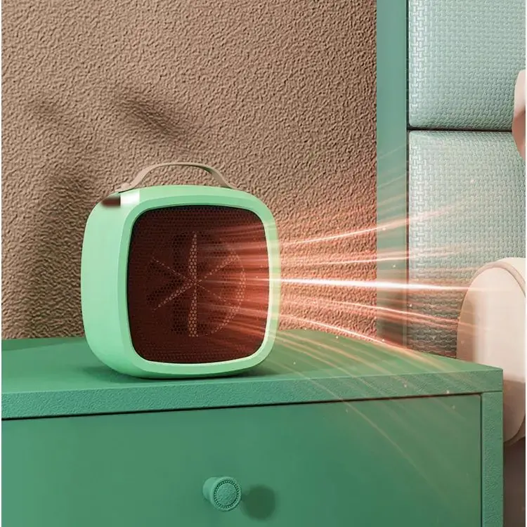 Portable Electric Space Heater with Thermostat 500W Safe Mini Heater Fan for Room
