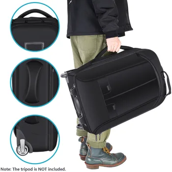 Neewer 2-in-1 Convertible Wheeled Camera Backpack Luggage Trolley Case With Double Bar Anti-shock Detachable Padded Compartment product image