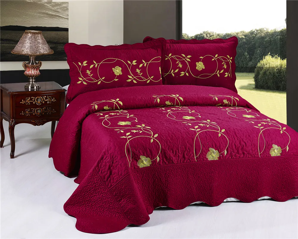 Bedspread Set Quilting Microfiber Factory Direct Bedding Quilts Made In