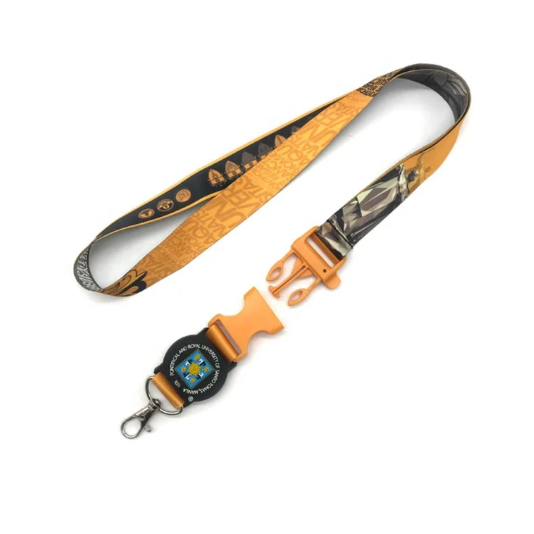 Trade Assurance Keychain Holder Safety Polyester Neck Straps Lanyard Multi-Color Sublimation Silk Screen Printing for Phone Key