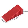 Large-sized bright red triangular door stop