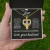 Collar-oro-caja regalo blanca y negra