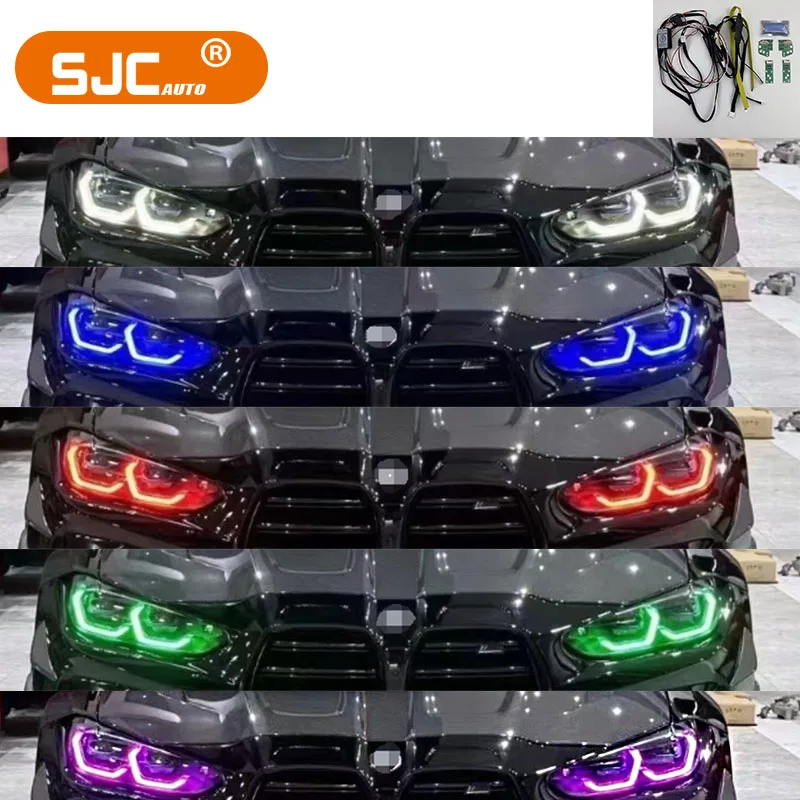 SJC DRL LED RGB Module for BMW F40 F30 F10 F22 F80 G20 G30 G08 G22 X5 X6 G20 M3 M5 Headlight Module Yellow Red Green Blue Amber