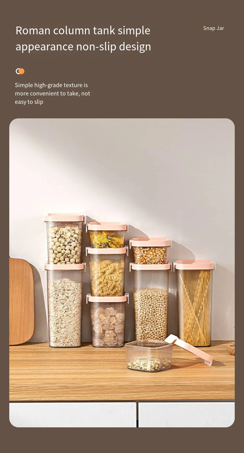 Sealed cans Grains and cereals kitchen storage food grade transparent plastic cans box snacks dry goods tea storage cans supplier