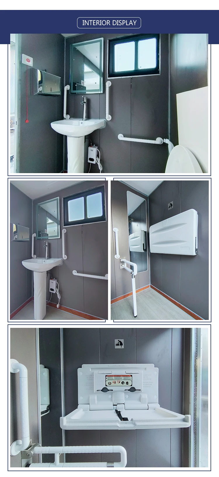 convenient mobile public toilet Portable Toilet Trailer handicapped toilet trailers details