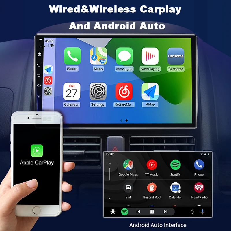 Android 13 Car Multimedia Radio Player GPS Navigation for Mercedes Benz W203 W219 Class A160 C-Class C180 Dashboard Split Screen