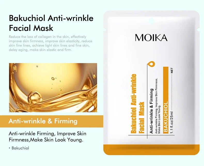 Hyaluronic Acid Facial Sheet Mask Wholesales Bakuchiol Aha Bha Sodium ...