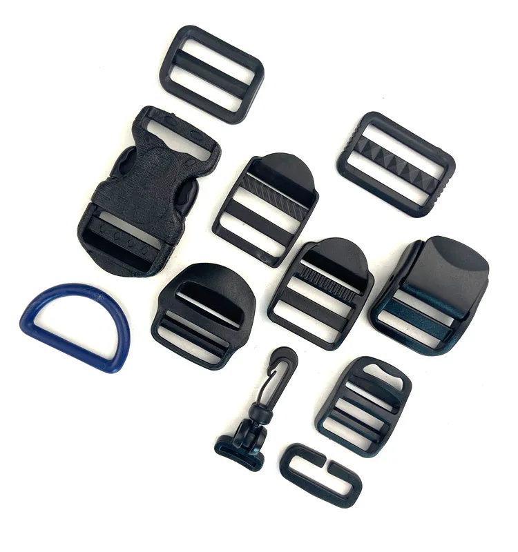 Ecofriendly Black Buckle Plastic Factory Direct Wholesale Bag Parts