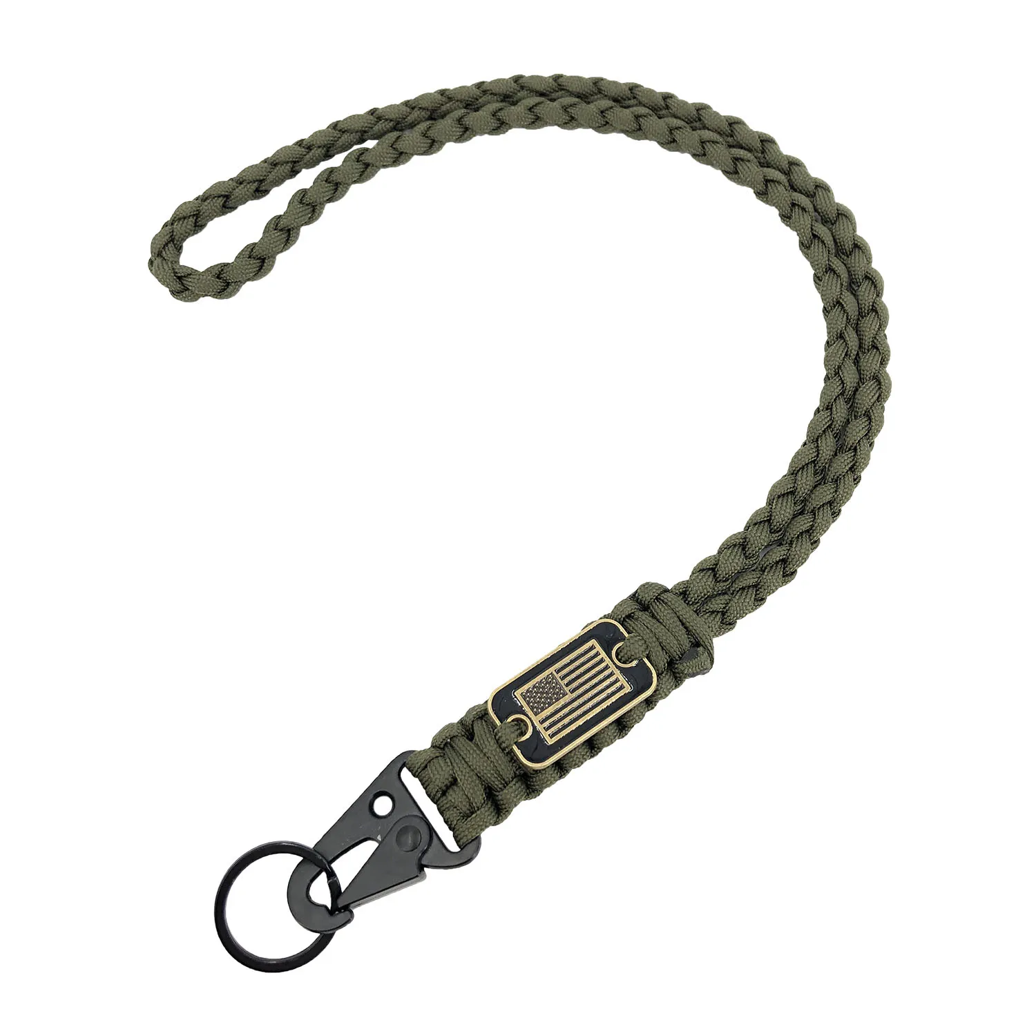 Factory Direct Sale Handmade Custom Flag Paracord Lanyard Paracord Keychain