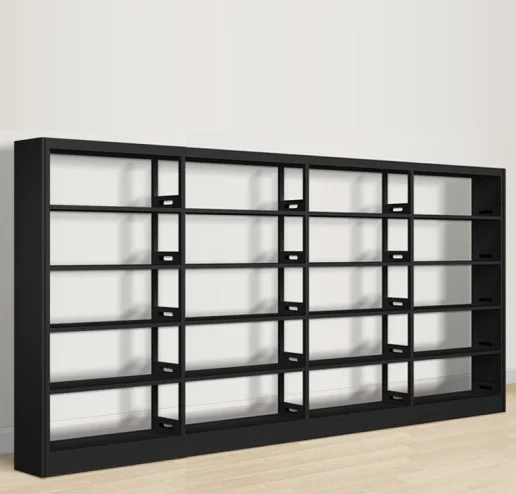 Superior Quality Library Book Shelf Vertical Plate Style 6 Layer Double Side Steel School Book Shelf