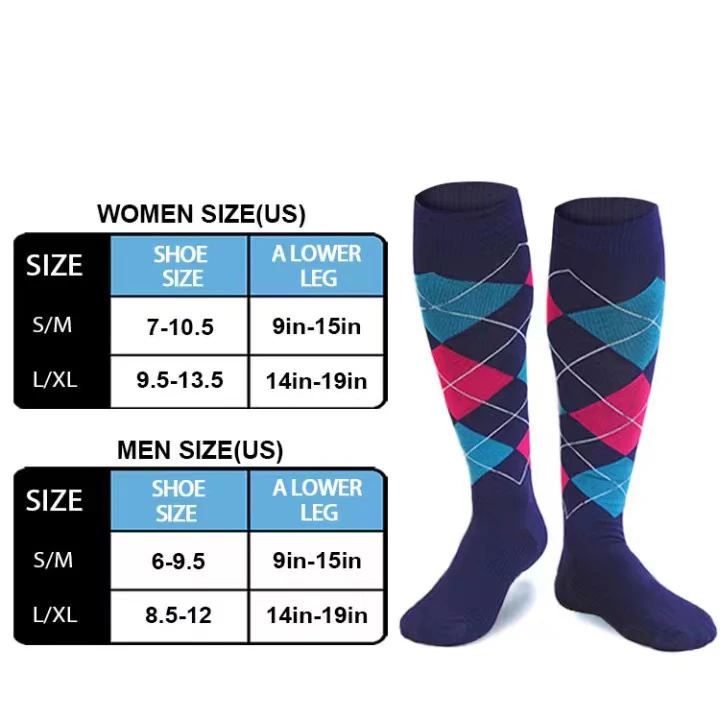 Graduated Medical Custom Women Men Compression Socks 20-30mmhg Knee ...