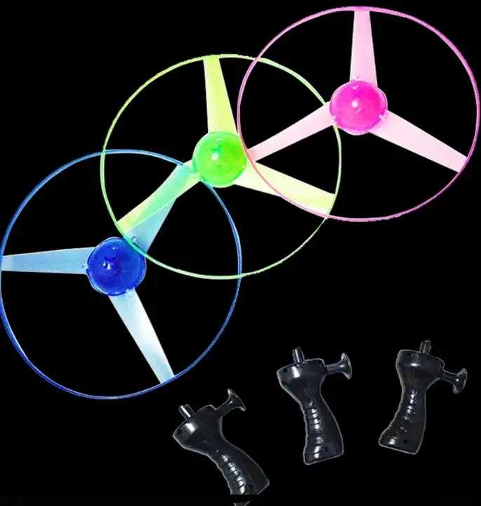 RTS 2023 забавная пластиковая вращающаяся светодиодная летающая тарелка игрушка уличная Летающая дисковая