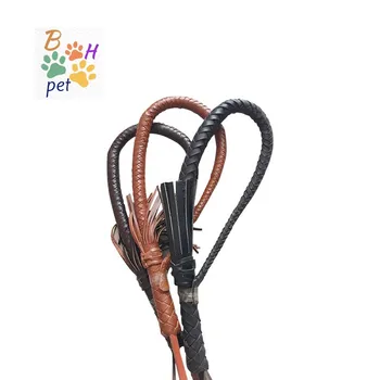 best selling factory low price real genuine horse leather riding crop horse whip bull leather whip Horse Leather Whips