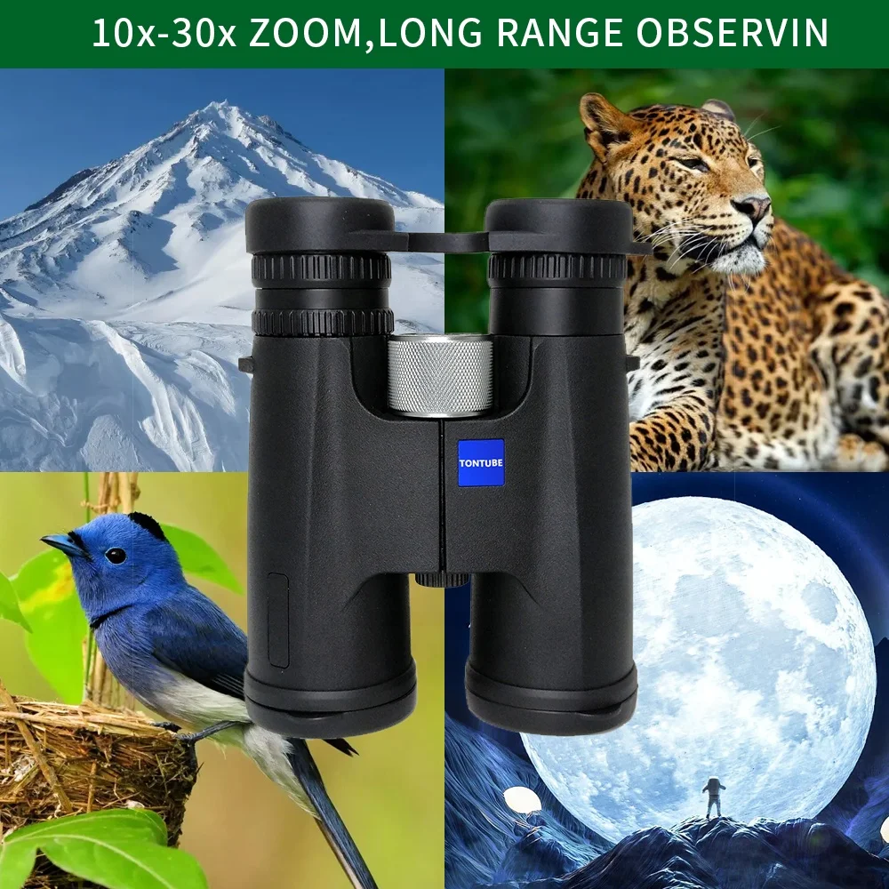 10-30x50 HD Zoom Binoculars For Adults - High-Powered With Image Stabilization, Waterproof, Clear Low Light Vision For Bird Watching, Hunting, Travel