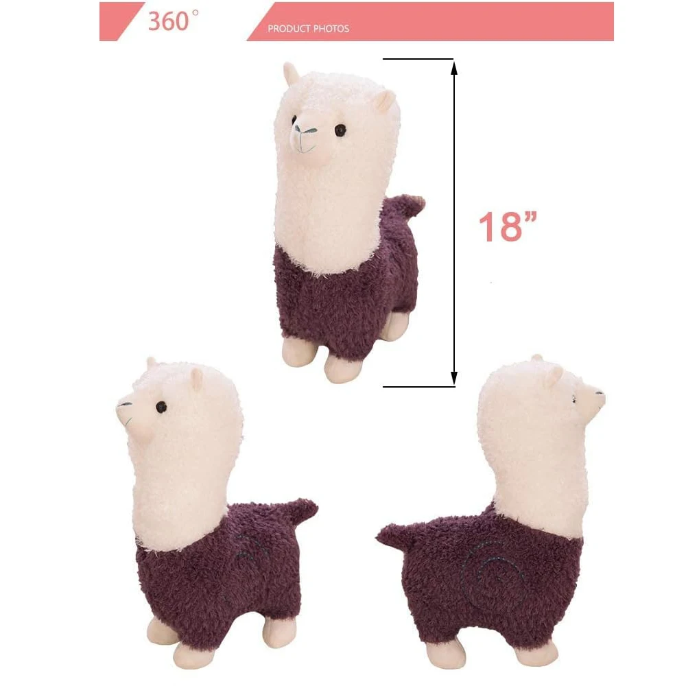 D927 ODM Alpaca Plush Toy Llama Stuffed Animal Large Doll Plushie Hug Pillow Soft Fluffy Cushion Super Wholesale Totoro Plush
