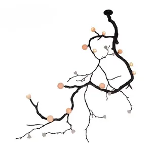 Modern Copper Black Natural Crystal Chandelier Villa Art Design Pendant Light