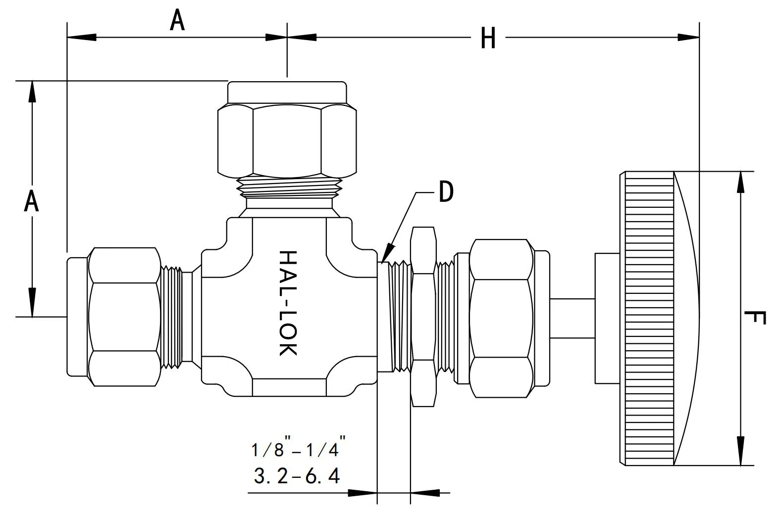 Swagelok Type 1/2" Npt Ss316 Instrument Male Female Needle Flow Control