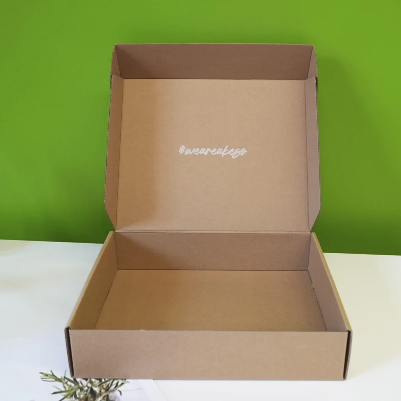 Custom Logo Printed Paper Box Foldable Cardboard Packaging Two Tuck End Corrugated 6x4x1 Notebook Packaging Box