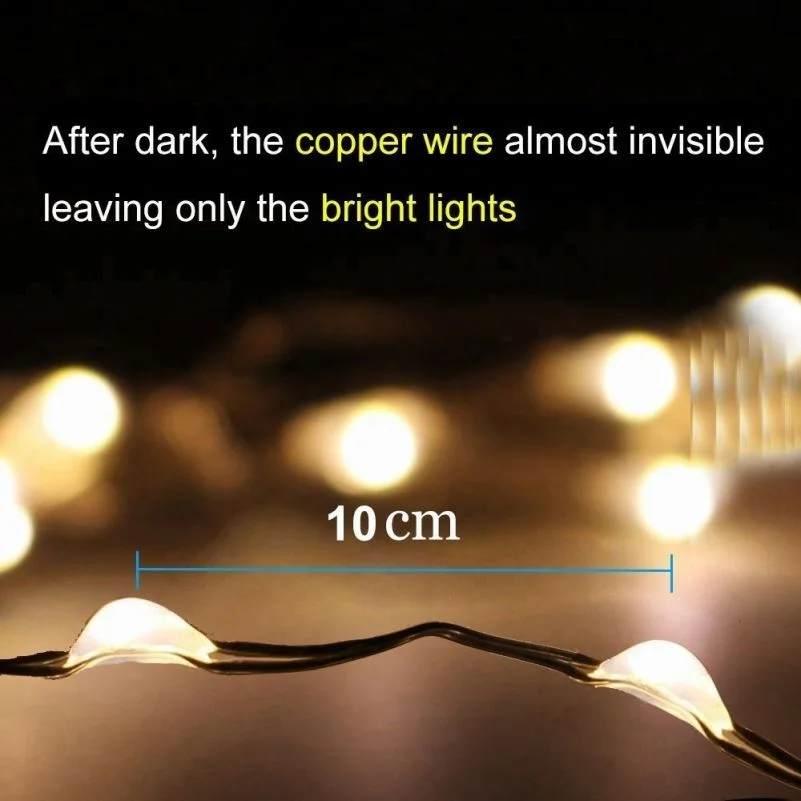 100LED 10M Copper String Light Multi Colored Christmas String Lights Holiday Decoration Led Copper Wire String Light