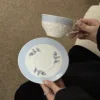 Summer milk blue cup and saucer - 200