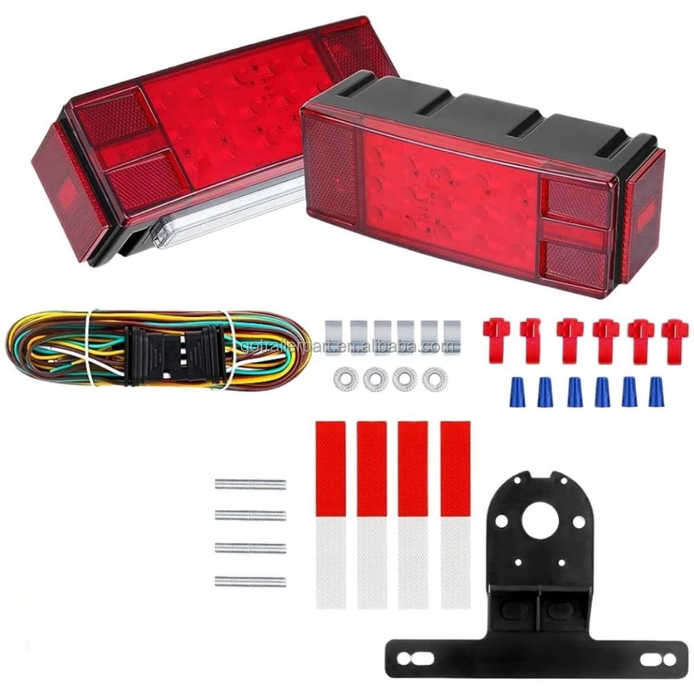 12v Led Trailer Tail Lights Kit Waterproof Low Profile Led Trailer