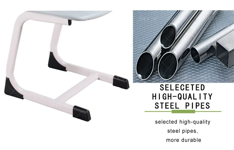 Sled Student Study Chair Bow Shaped Classroom Training Chair Conference Meeting Chair For Primary School Library Reading Room