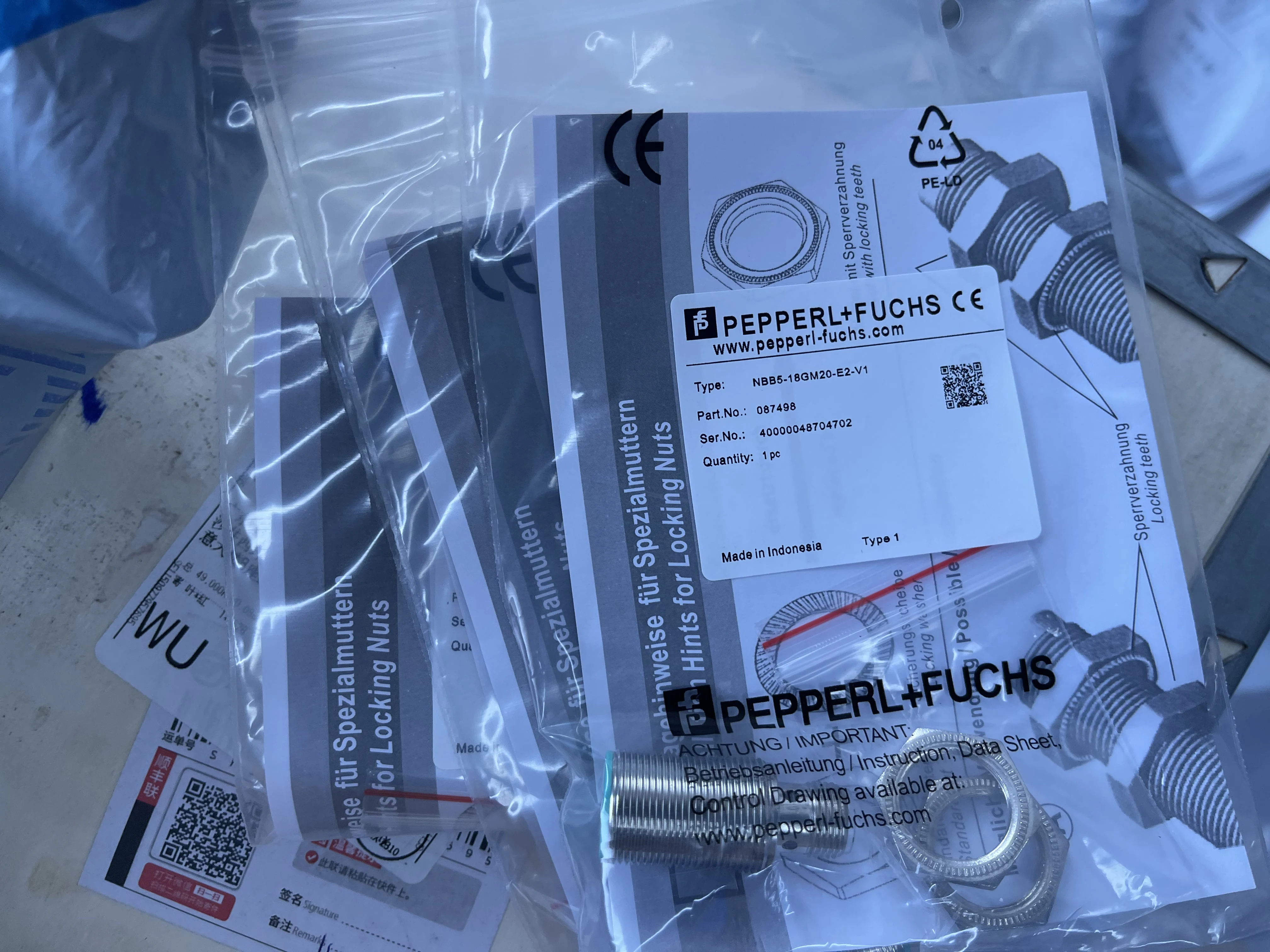 Pepperl+Fuchs Proximity Sensor Locking Nut NBB5-18GM20-E2-V1