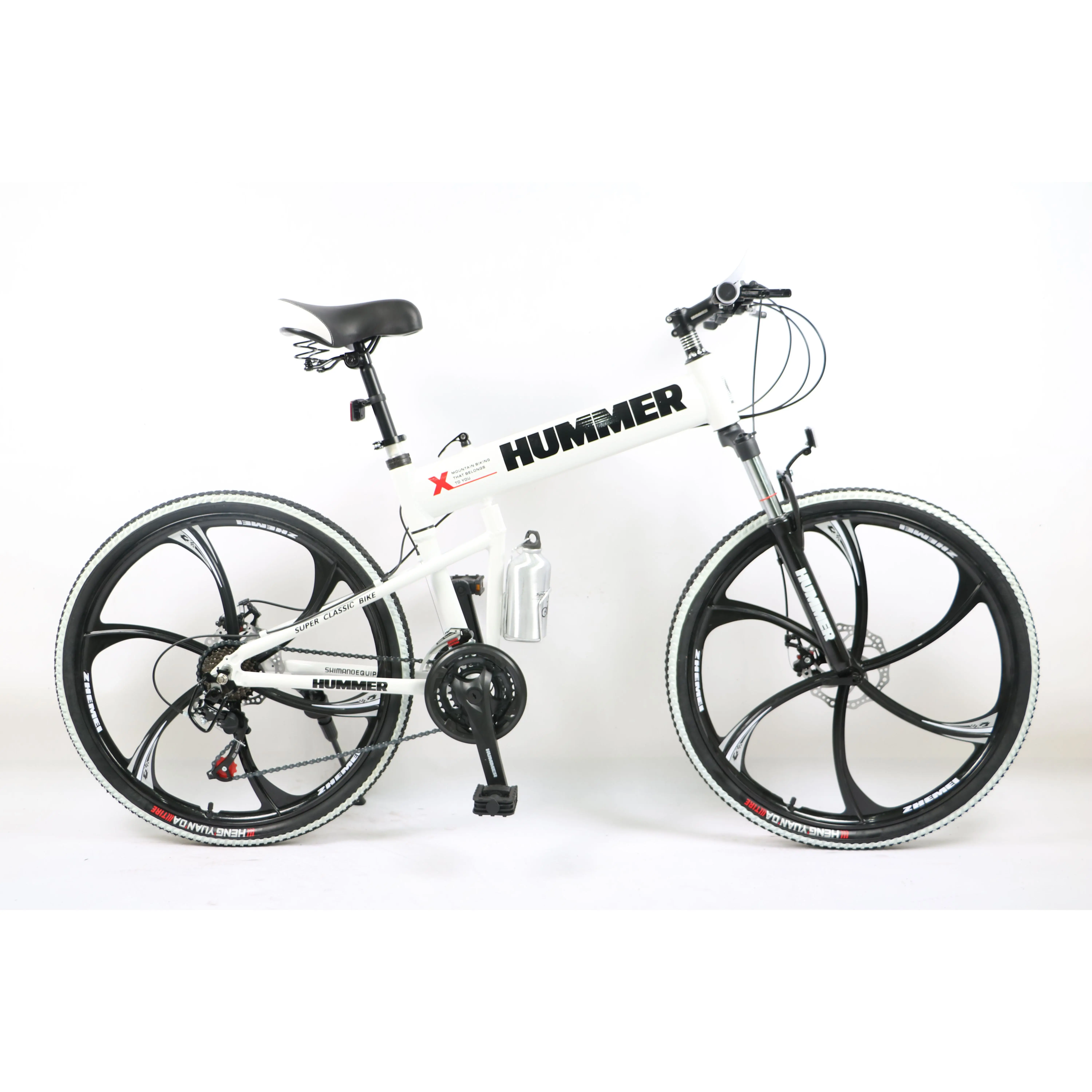 26 Inch 21 Speed Full Suspension Mtb Hummer Magnesium Alloy Integrated  Wheel Bicycle ALUMINUM ALLOY Mountain Bike