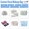 Borsa per Trucco Personalizzata con Motivo Floreale