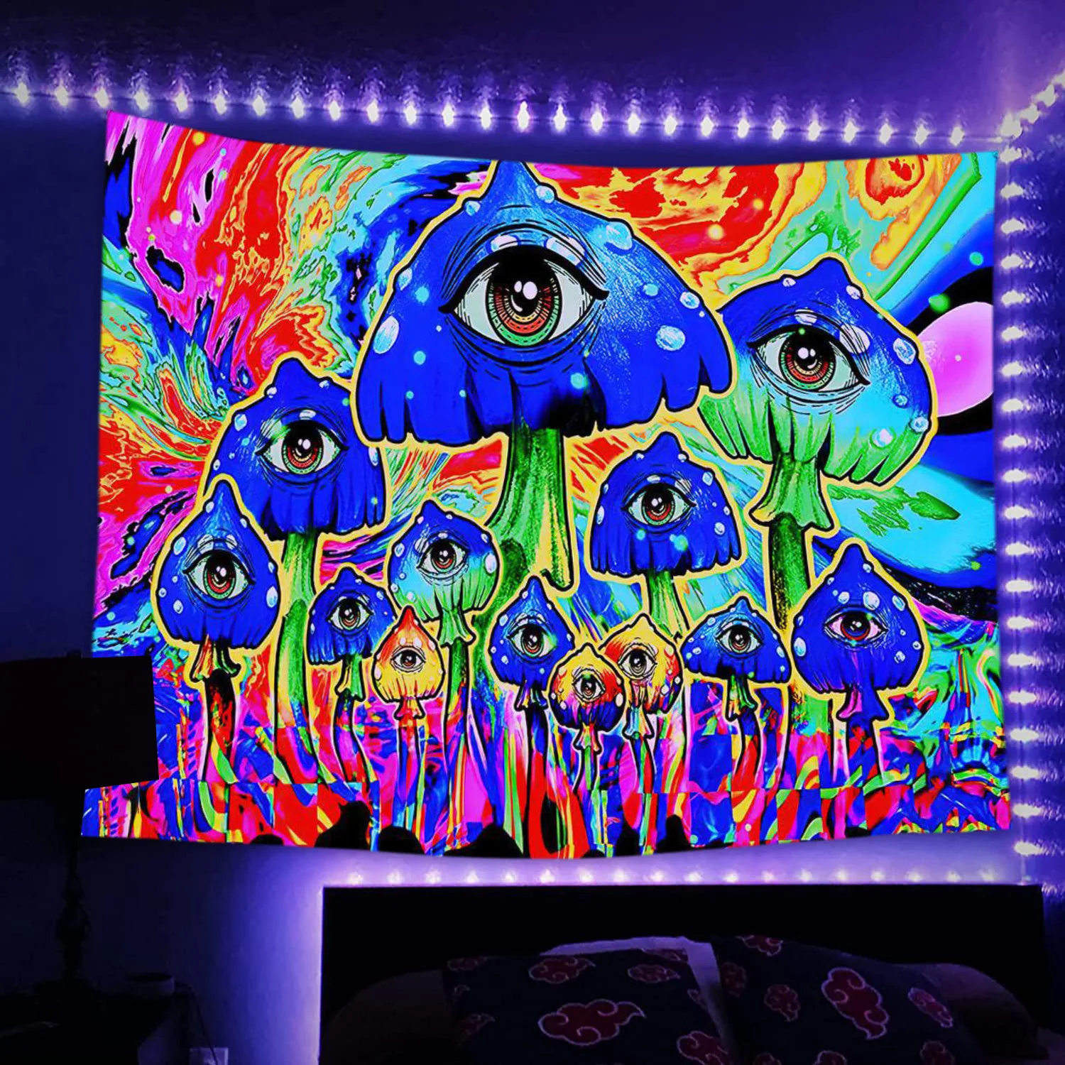 Trippy wall online flags