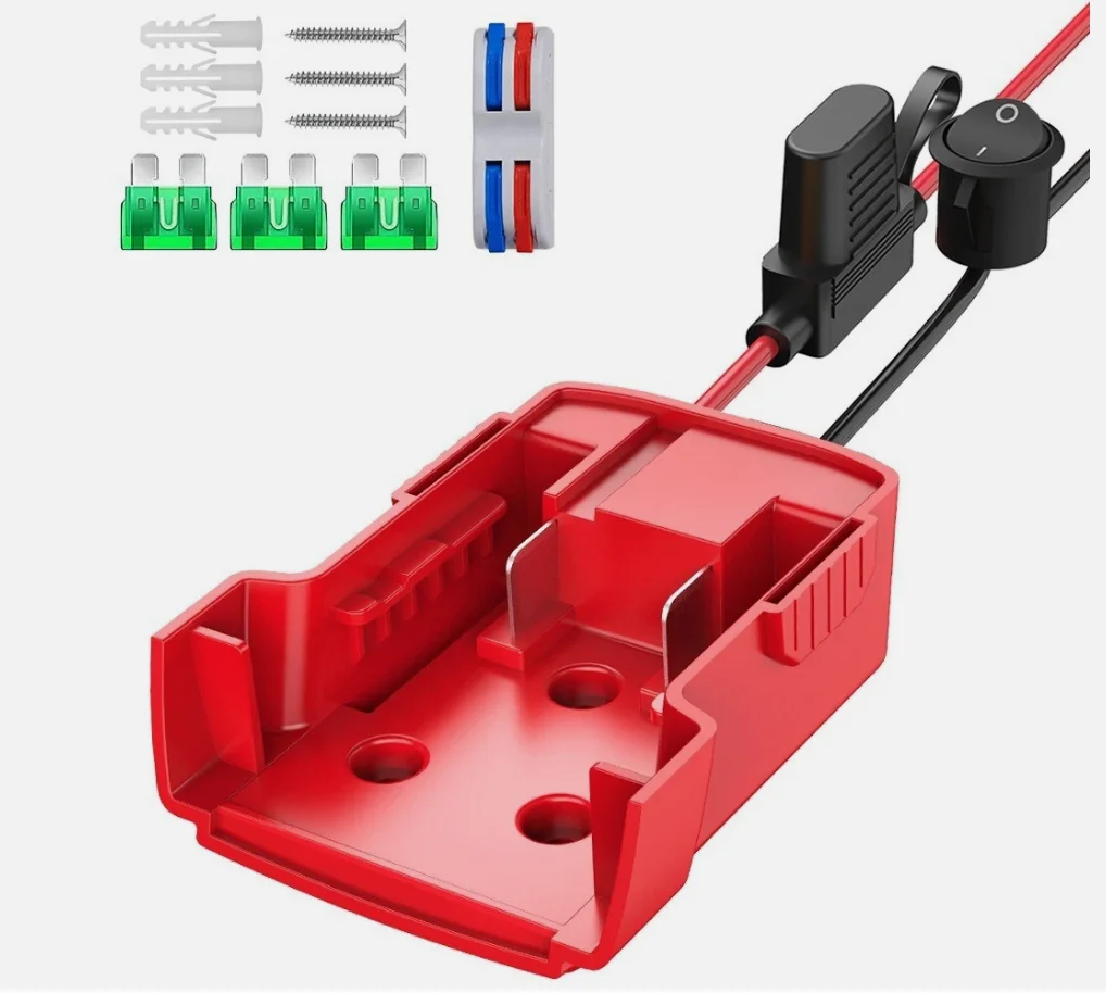 12AWG WireS 18V Battery Converter Kit Power-Wheel Battery Adapter ...