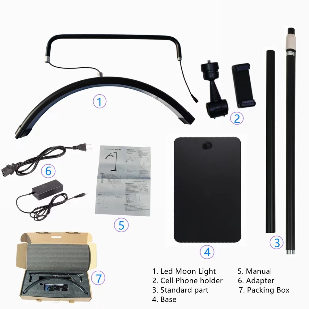 Новый продукт с регулируемой яркостью 28 дюймов LED ресниц заполняющий свет в форме полумесяца красоты СИД свет с штатив-Трипод Сумка Для Макияжа