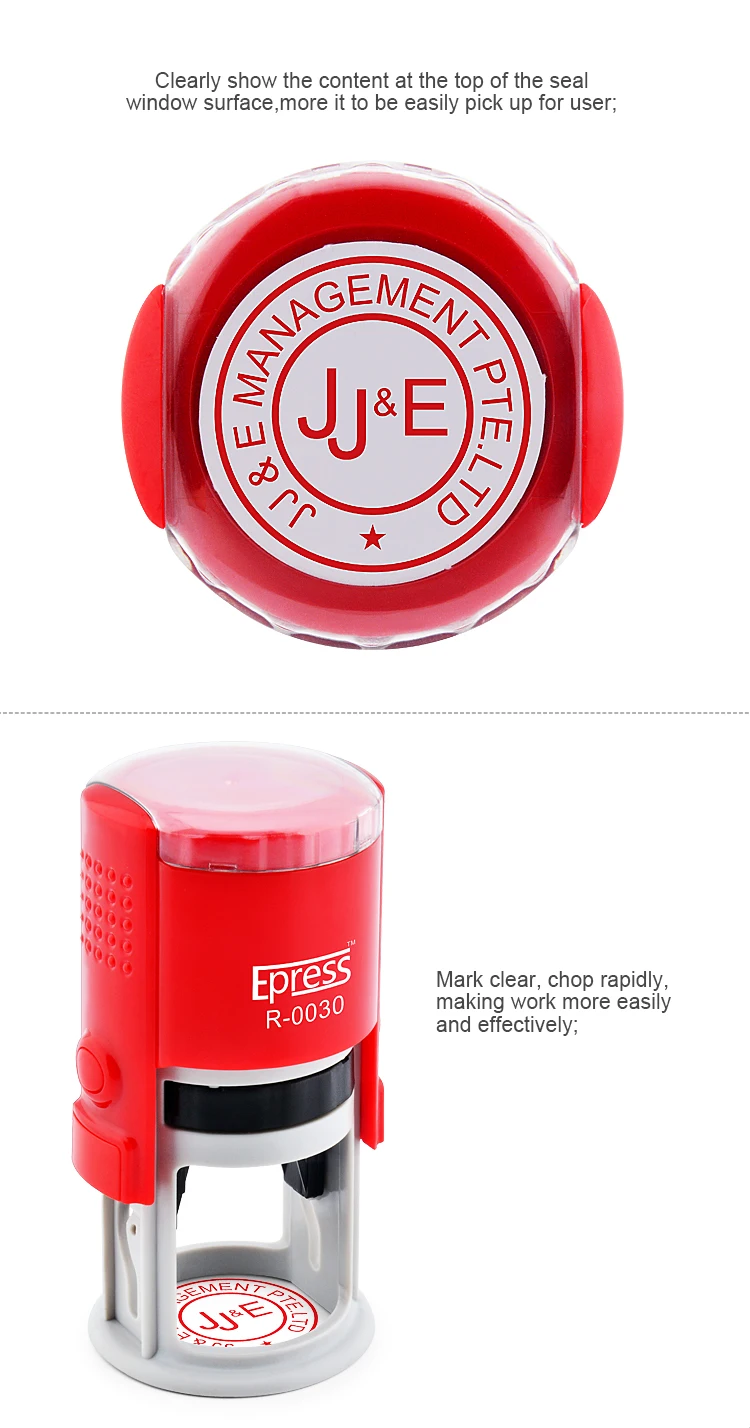 Custom Logo Stamp Holder - 30 Mm Self-Inking Stamp Maker