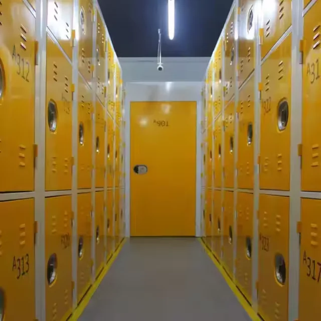 Indoor Self-Storage Units with Key Floor-Standing Multi-Layer Storage Lockers for Warehouses