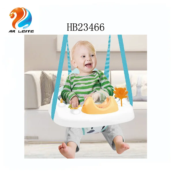 New Design High Quality Comfortable 2 in 1 Baby Fitness Chair Jump Chair Baby Bounce Chair Bouncing Plane with Light and Muxic