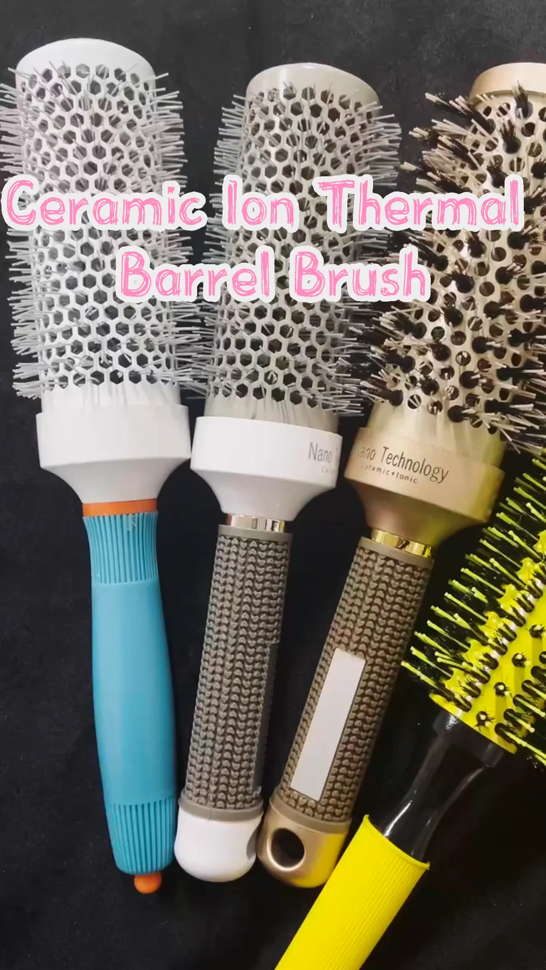 Awk Professional Ceramic Ion Thermal Barrel Brush Heat Roller Round