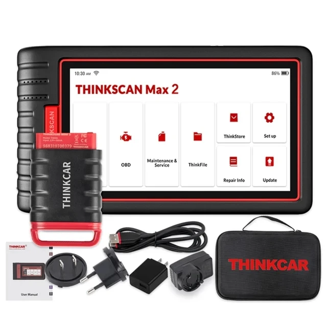 2024 Latest Version ThinkScan Max 2 OBD2 Scanner Diagnostic Tool Car Scanner ECU Coding Thinkscan Max 2 Lifetime Free