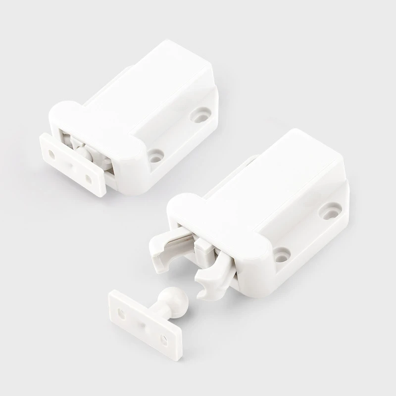 Plastic Door Catch Latch Spring Loaded Door Catch Push to Open for Cabinet