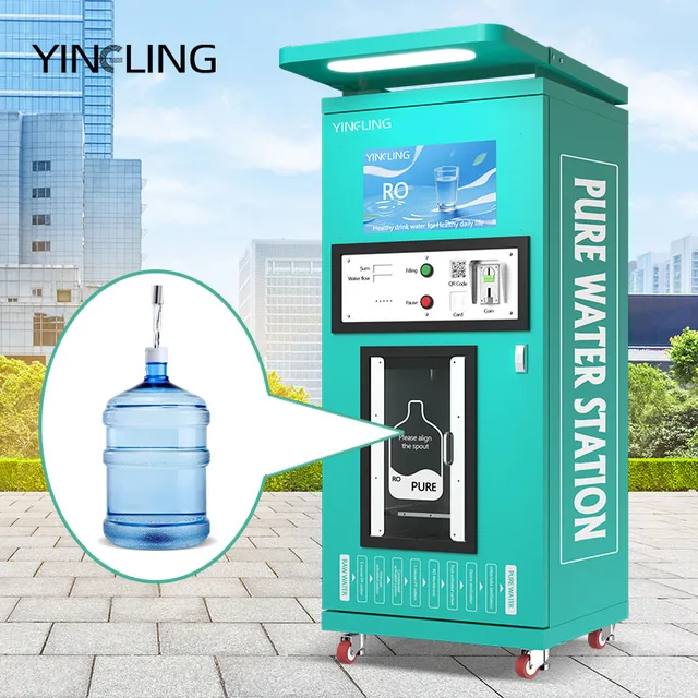 Automatic Purified Direct Drink Water Vending Machine With Coin Card Payment System Safe Drinking Pure Water Maker to Make Money