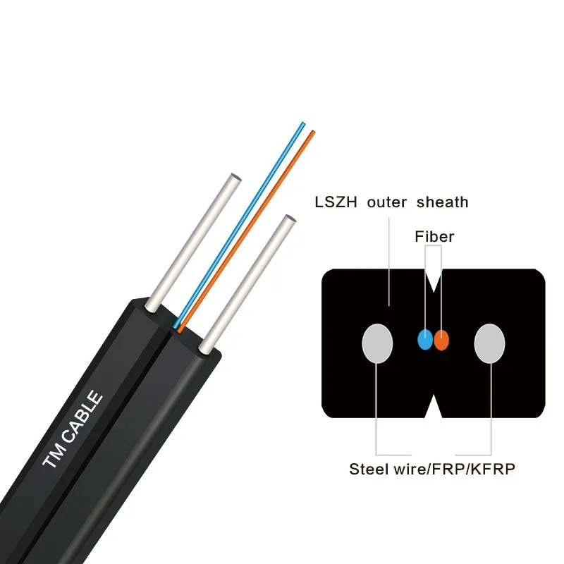 Factory Price 1 2 4 core Ftth Fiber Cable for Indoor Outdoor Use