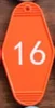 orange 16 with keyring