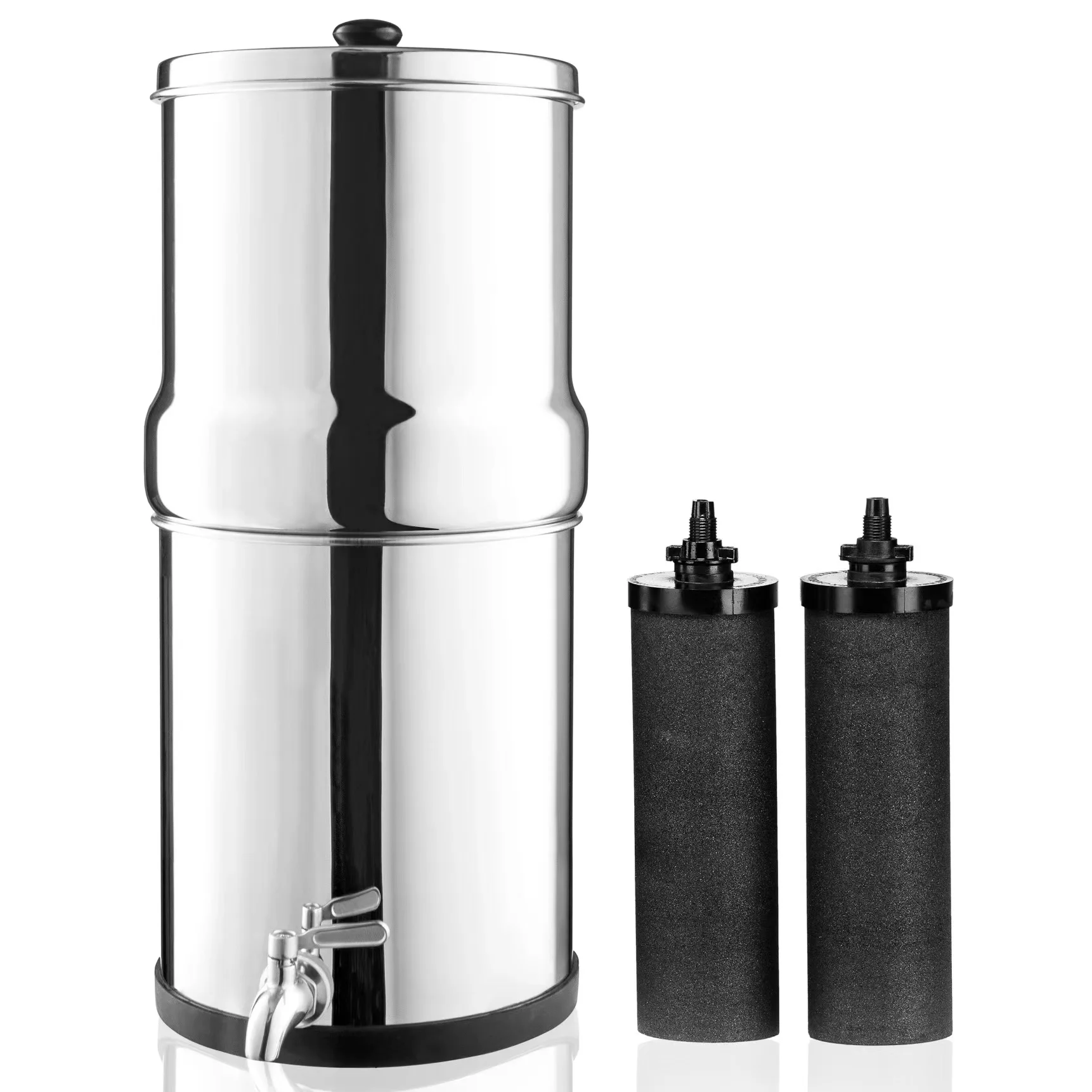 Gravityfed Water Filter System Stainless Steel Countertop System With