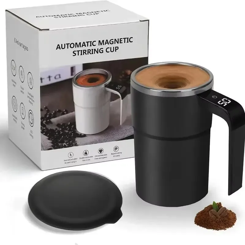 FAST Custom Lazy Coffee Mug Plastic USB Powered Portable Automatic Mixing Cup With Magnetic Design And Blender Function_voghion.com