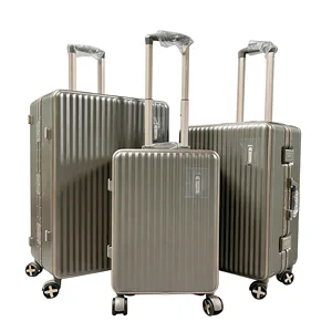 custom logo 20/24/28inch Three-Piece Neoprene Frame Suitcase Set Lock Standard Combination Lock Universal Wheels